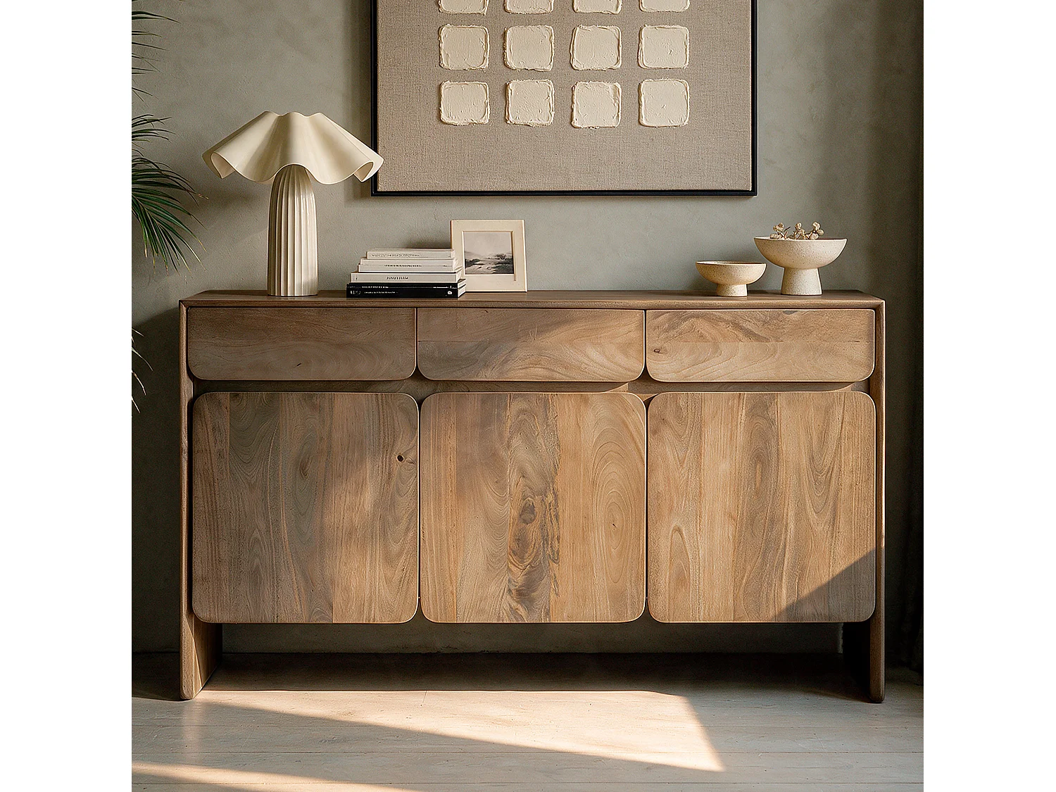 Credenza in legno di mango marrone chiaro - Achille