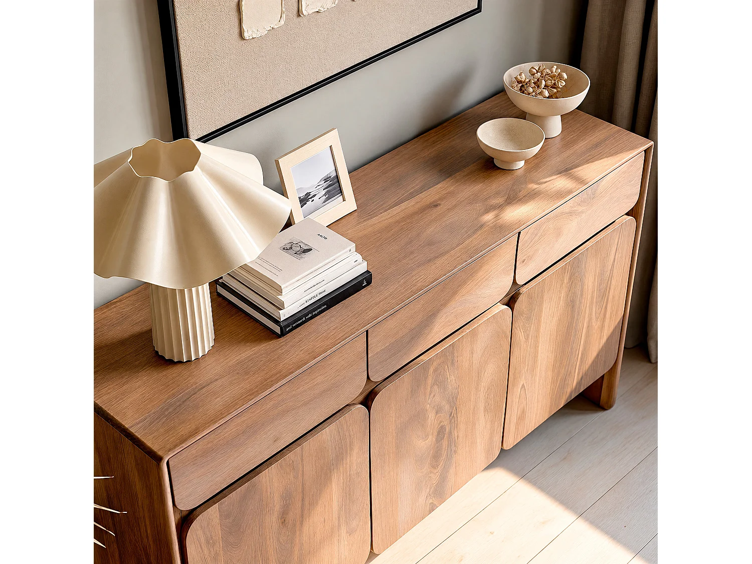 Credenza in legno di mango marrone chiaro - Achille