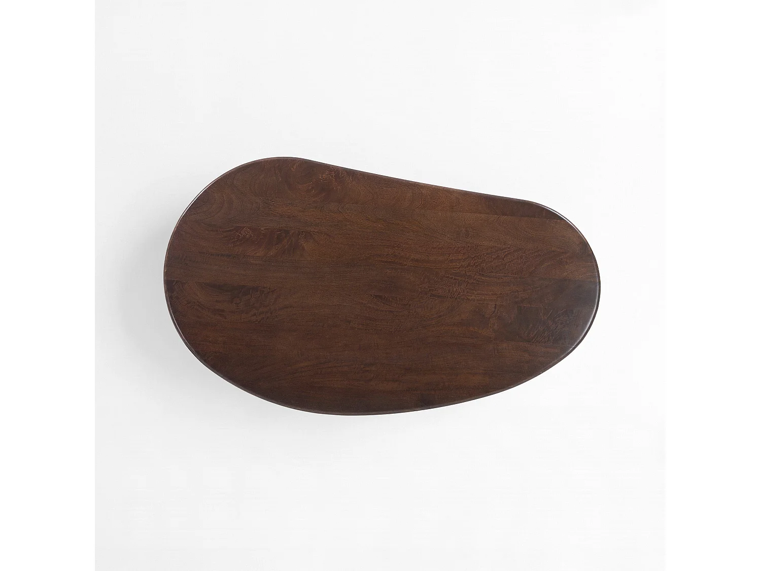 Tavolino in mango marrone scuro e metallo spazzolato, 120 cm - Selma