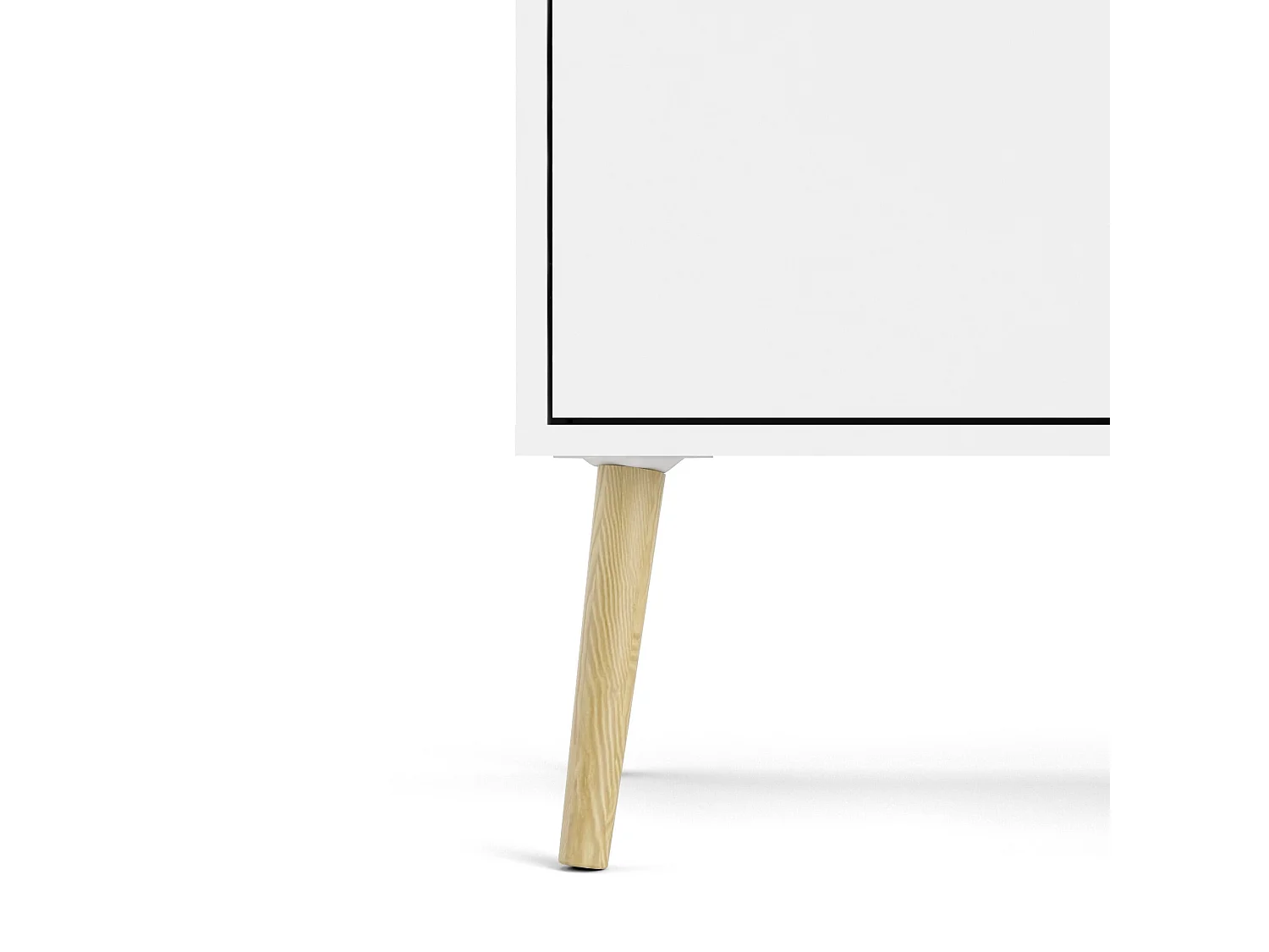 Credenza 2 ante, 3 cassetti bianco e rovere decorativo L147,2 cm - BILLUND