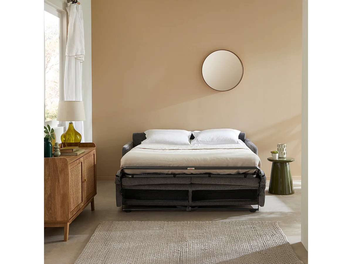 3-zitsbank in stof omvormbaar tot bed van 140x190 cm  - GIULIA