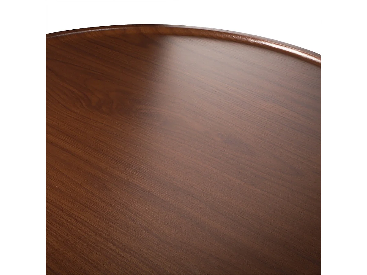 Runder Couchtisch Ø80 cm in nussbaum-Dekor NAIA