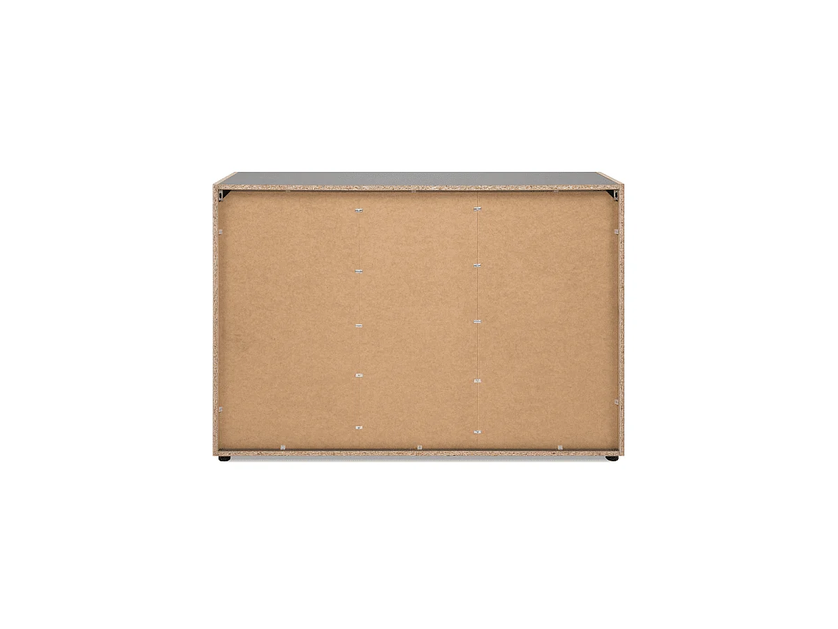 Madia Cento01B con 3 ante e 1 cassetto colore antracite con laterali in rovere artisan 125 cm