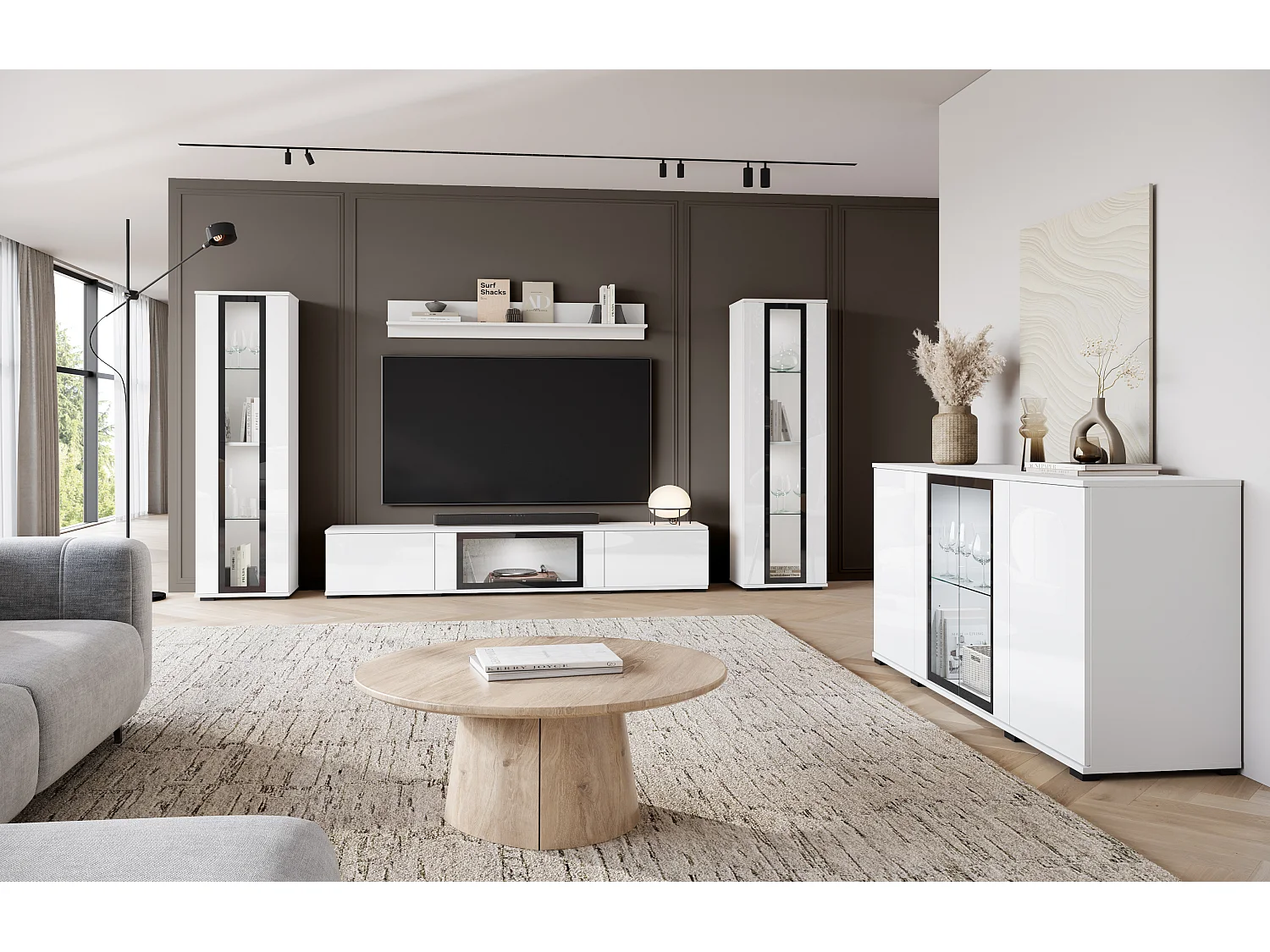 FARO ladekast, dressoir breedte 150 cm, Kleur: Wit