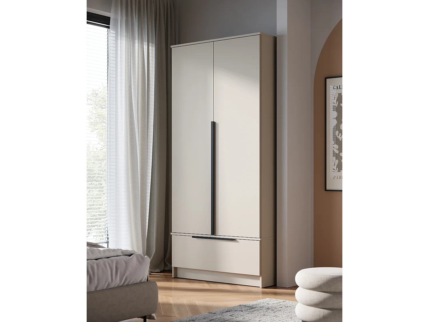 SPLIT 2D kledingkast, kasjmier beige