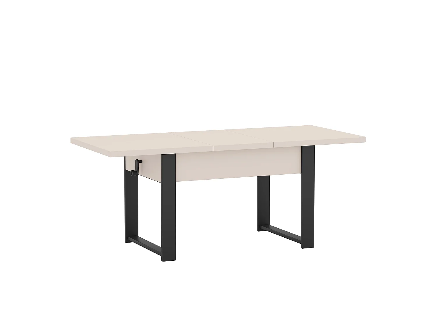 Ausziehbarer Tisch HANKO 120 - 157 Kaschmir / schwarze Beine