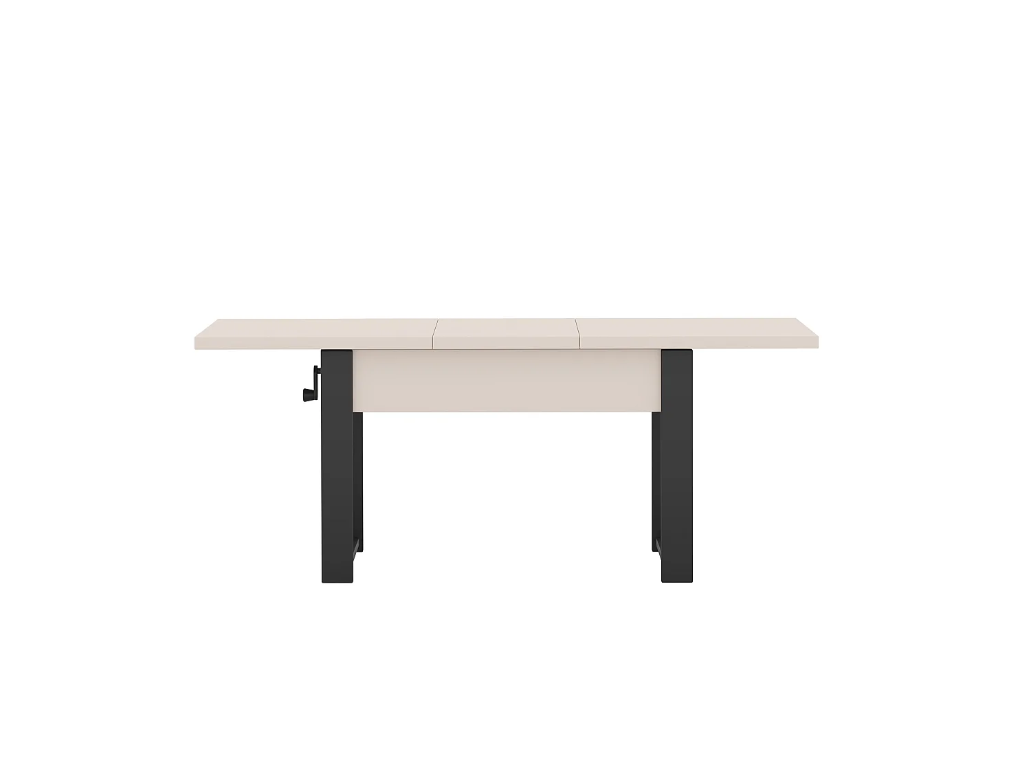 Ausziehbarer Tisch HANKO 120 - 157 Kaschmir / schwarze Beine