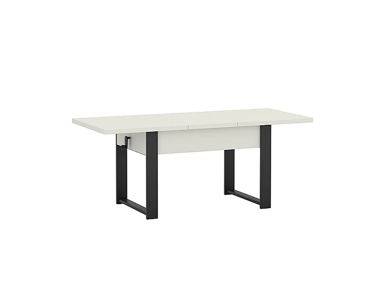 Uitschuifbare tafel HANKO 120 - 157 alpine witte / zwarte poten