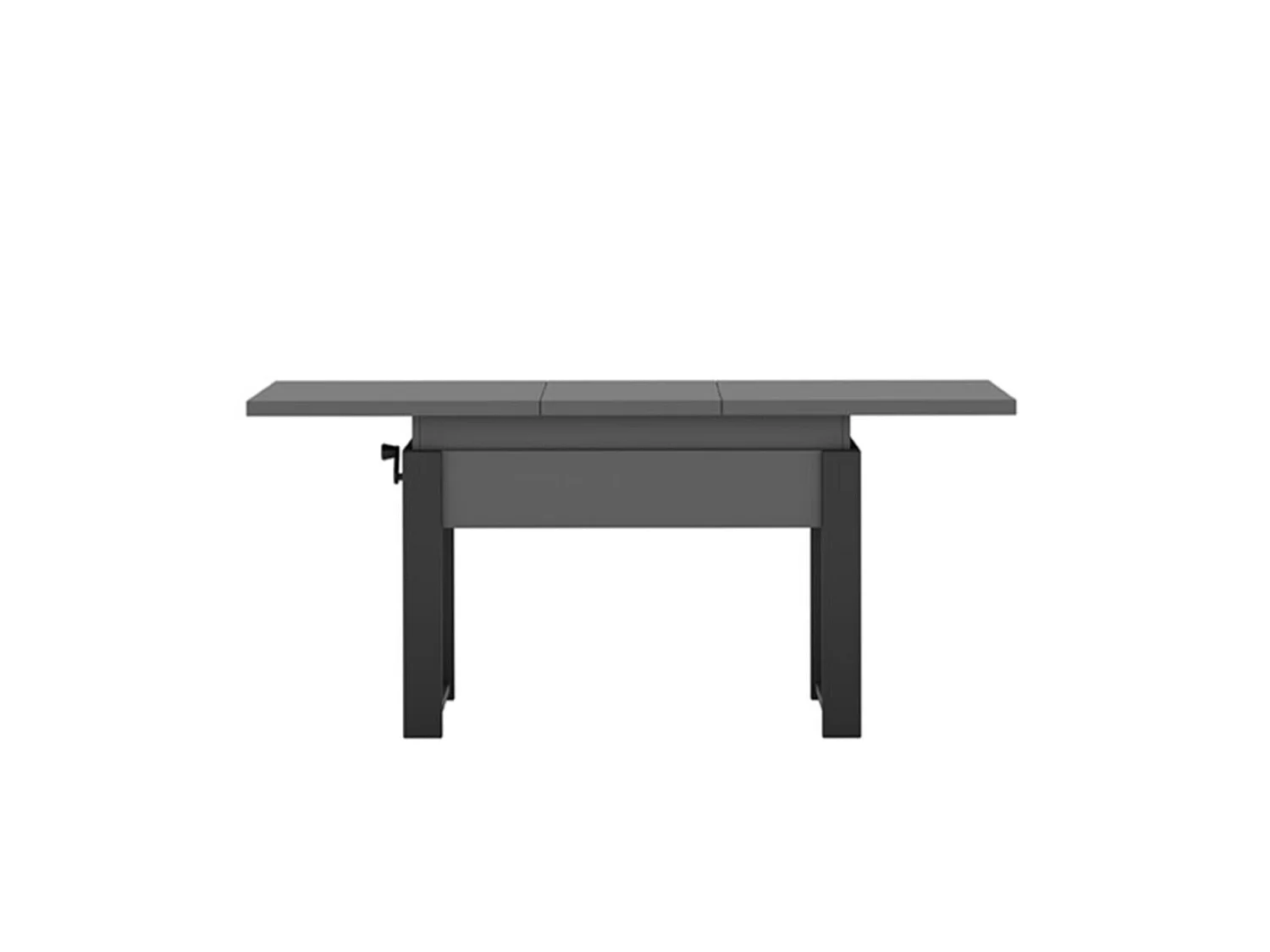 Uitschuifbare tafel HANKO 120 - 157 kleuren diamantgrijs / zwart poten