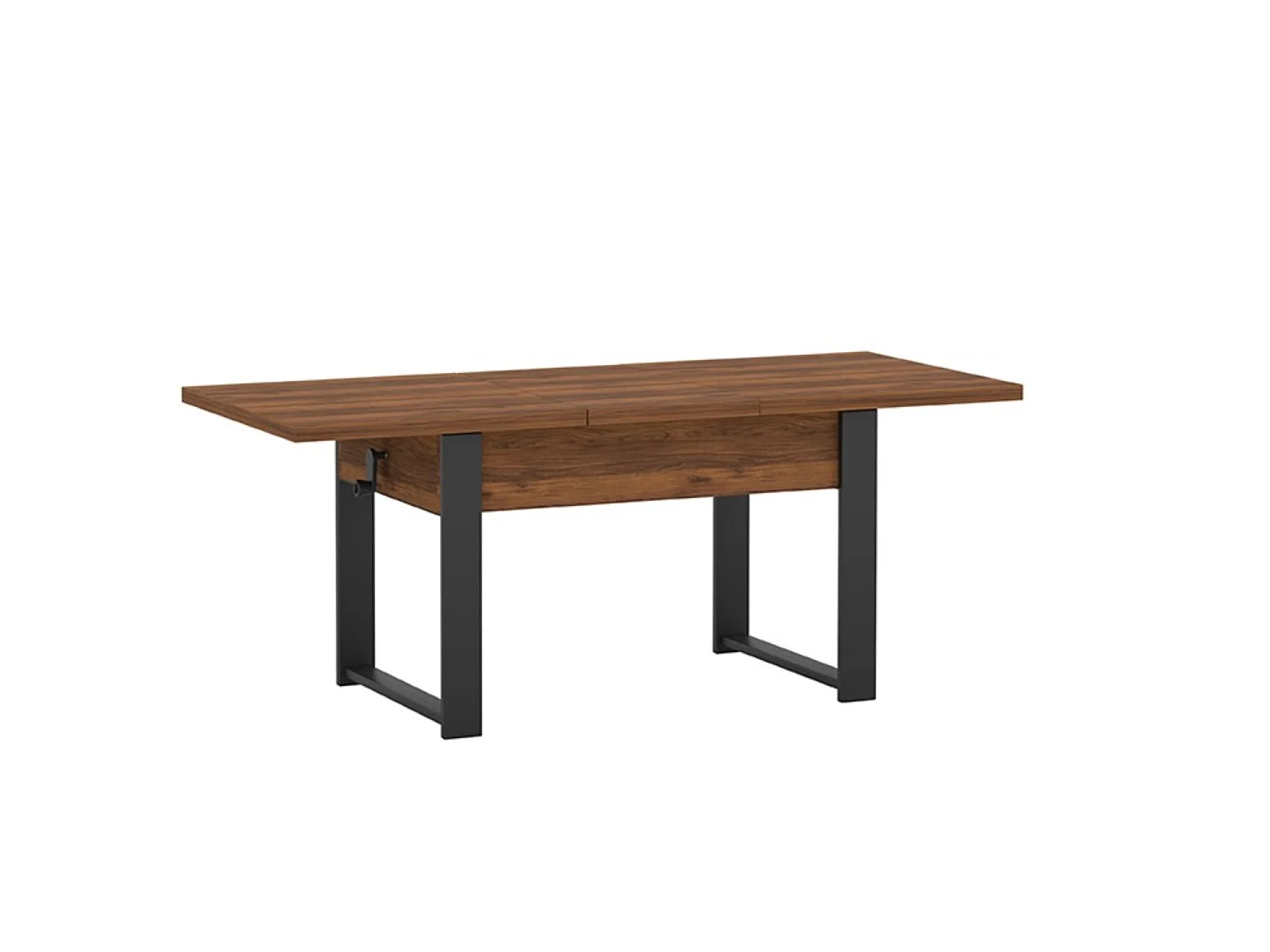 Uitschuifbare tafel HANKO 120 - 157 warmia walnoot / zwarte poten