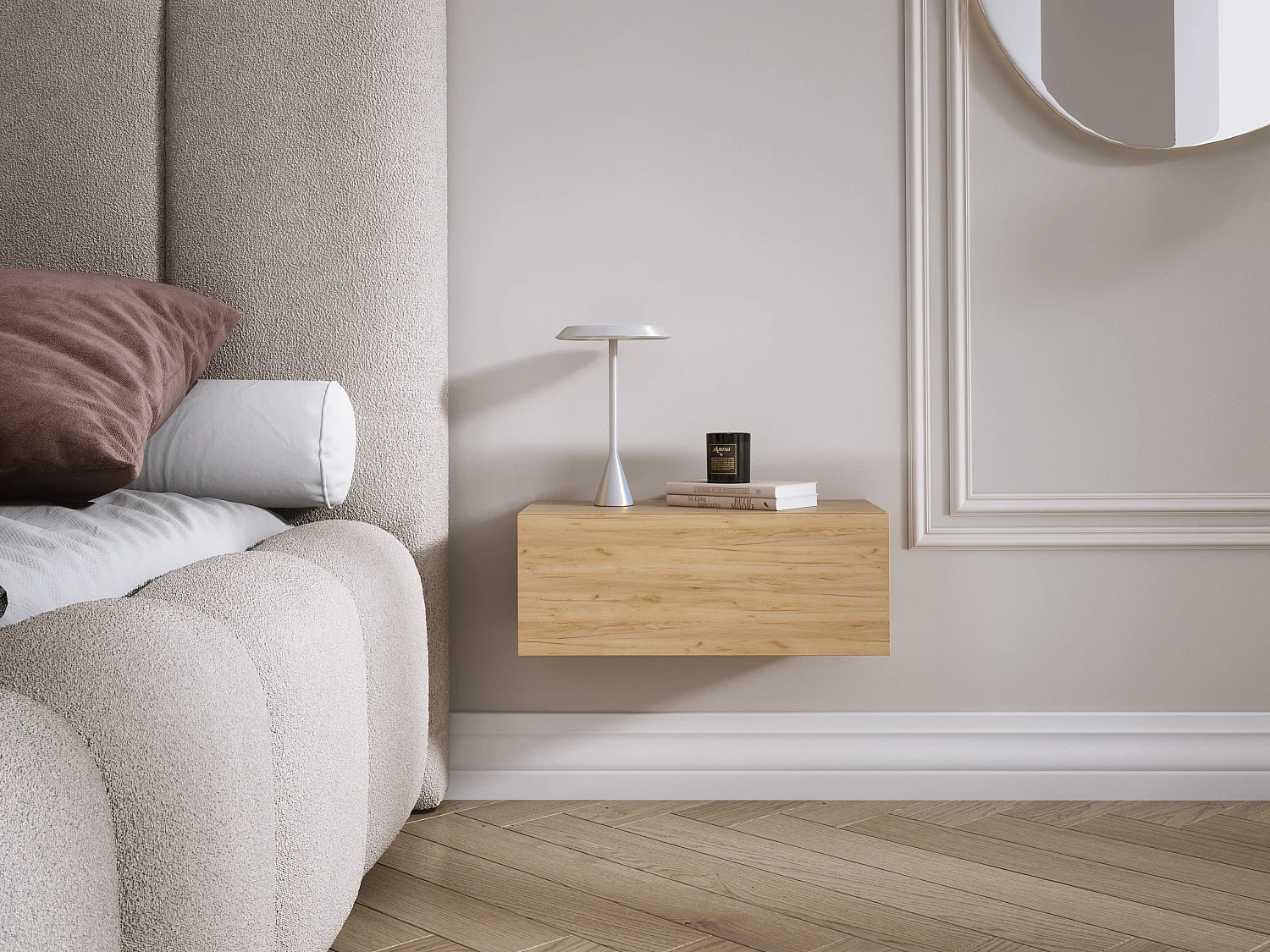 Nightstand, oak Craft, 40 x 21.6 x 16 cm