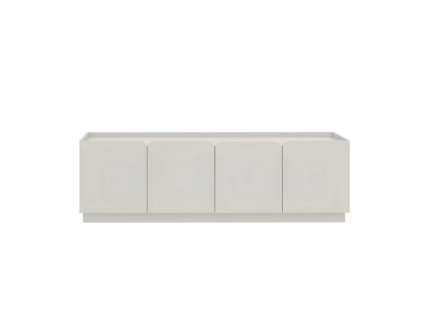 TV unit with four doors and eight shelves, cashmere, 180 x 40 x 59.7 cm