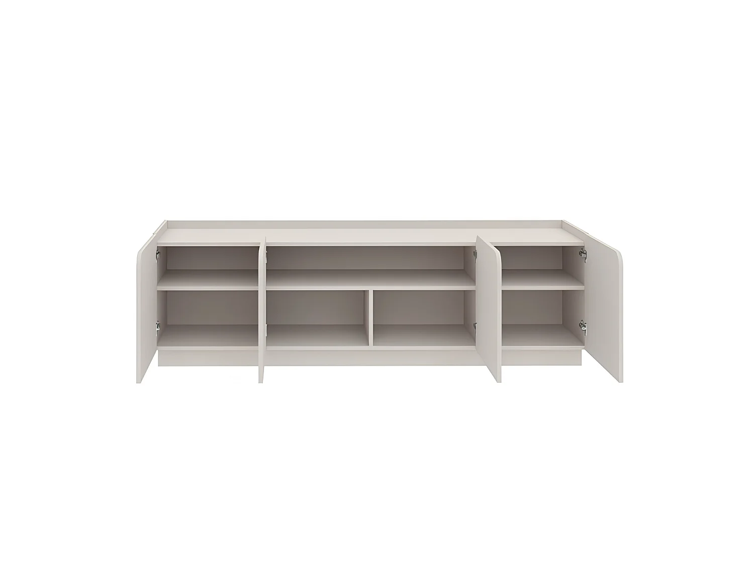 TV unit with four doors and eight shelves, cashmere, 180 x 40 x 59.7 cm