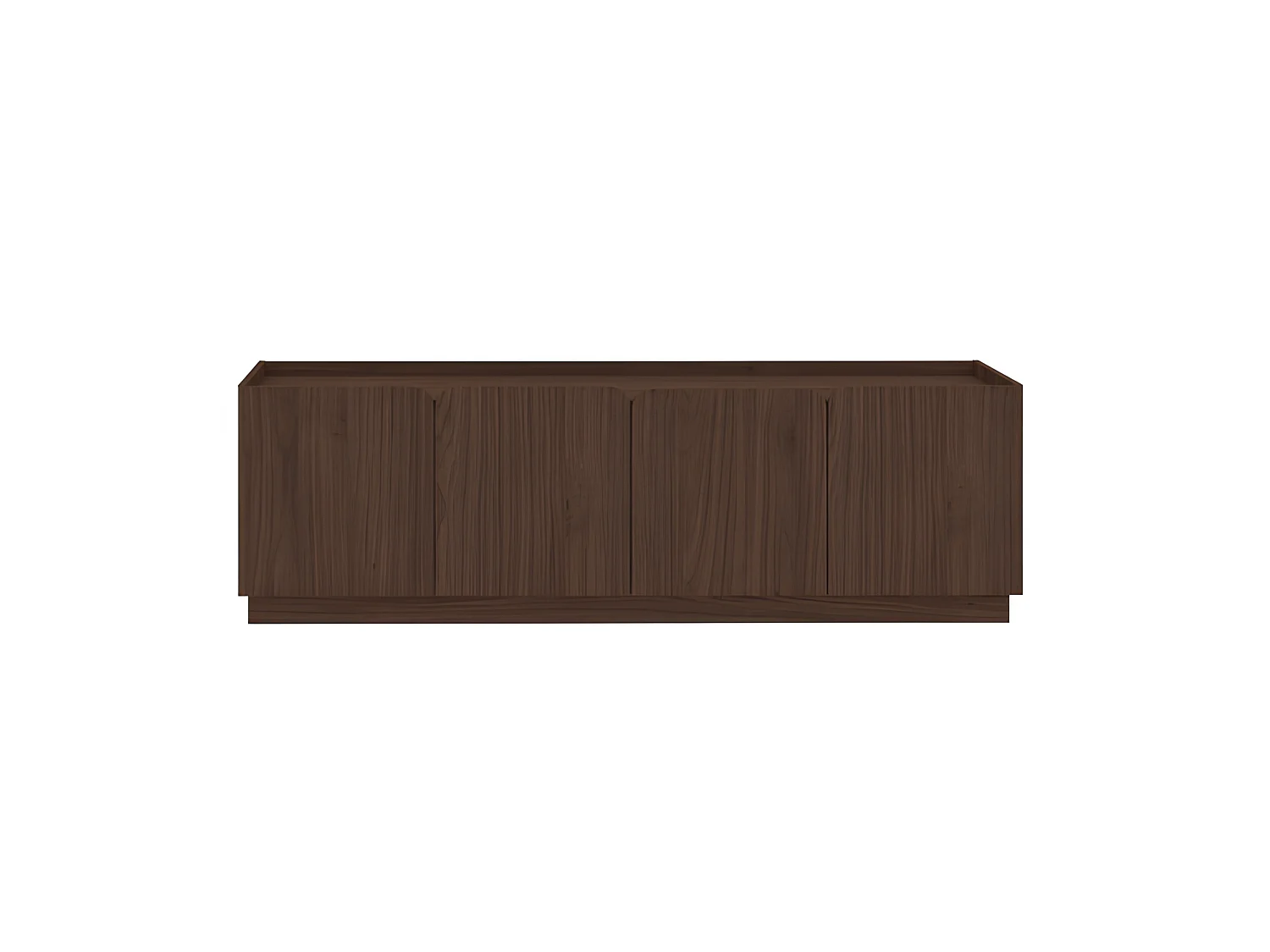 TV unit with four doors and eight shelves, Villa walnut, 180 x 40 x 59.7 cm
