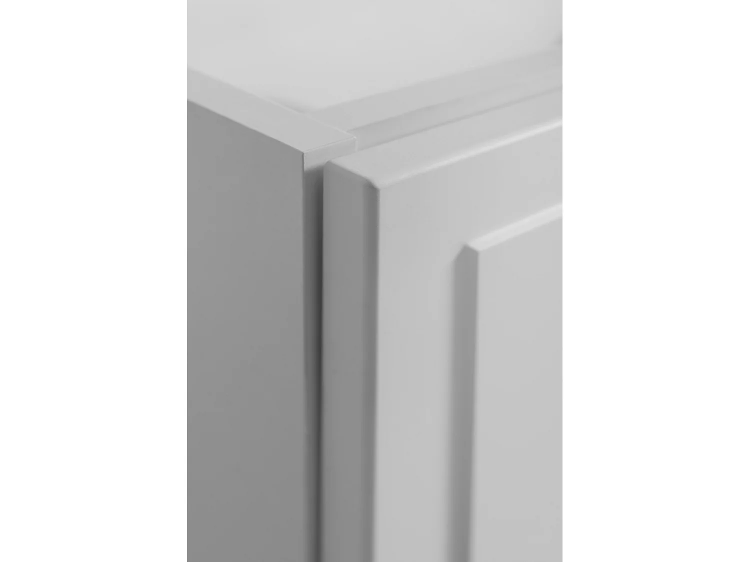 Væghængt badeværelsesskab 80 med skuffer, korpus: hvid + bordplade: Bianco marmor, greb: sort, 80 x 46 x 58,6 cm