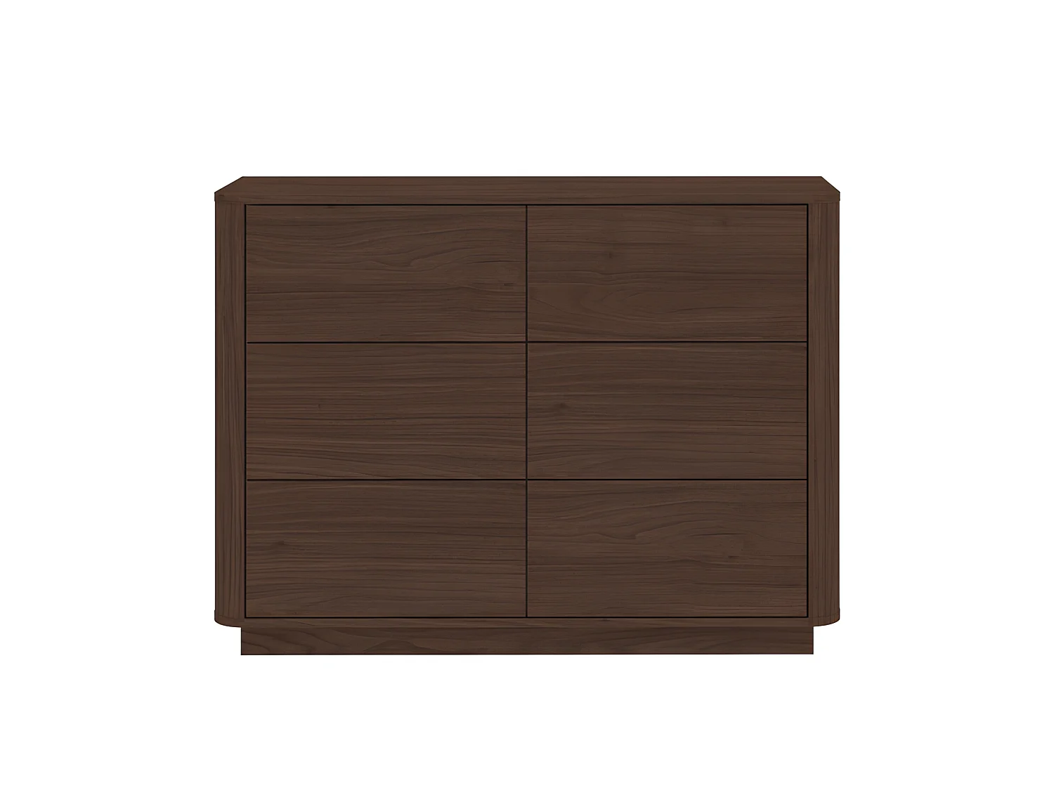 Cómoda con 6 cajones para salón y dormitorio, roble nogal, 115,2 x 40 x 85,5 cm