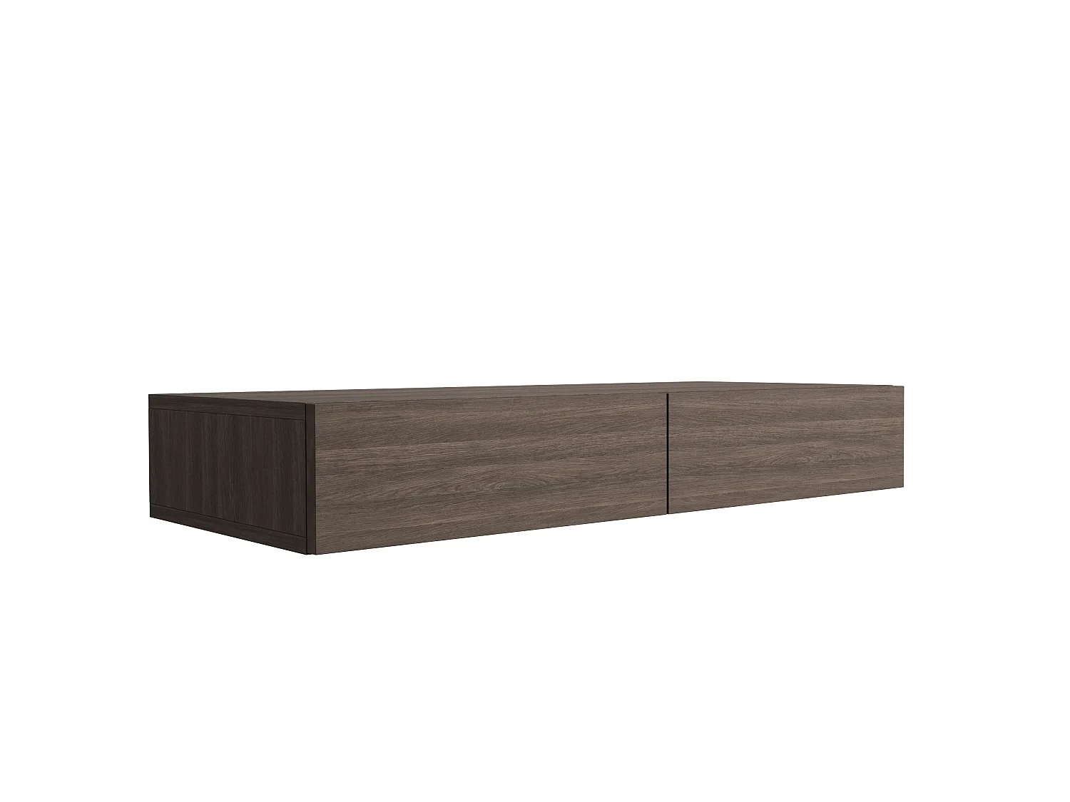 Wandhangende kaptafel met twee laden, gladde voorkant, Dunin-eiken, 100 x 39,6 x 16 cm