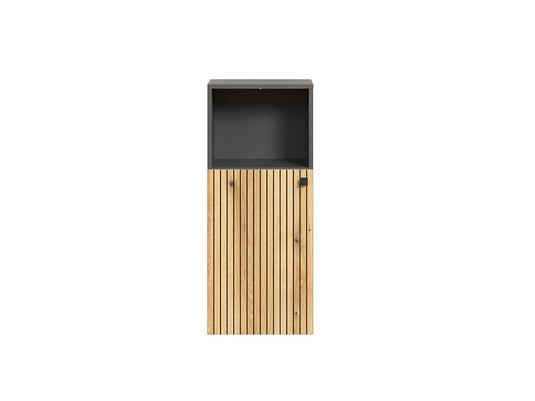 Rangement bas de salle de bain 1 porte et 1 niche L40 cm - PUREBLISS