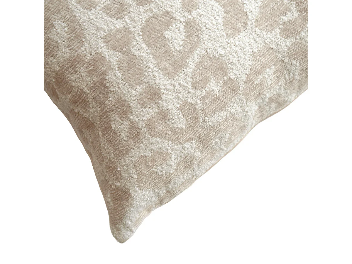Coussin Déco en Chenille "Wild" 40x40cm Naturel