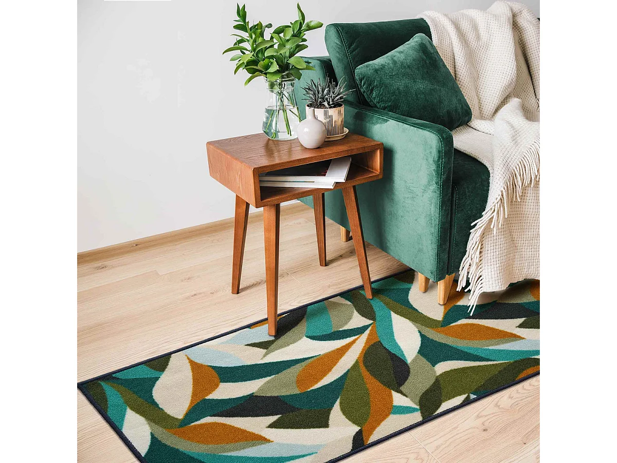 Tapis Déco Imprimé "Swan" 50x120cm Multicolore
