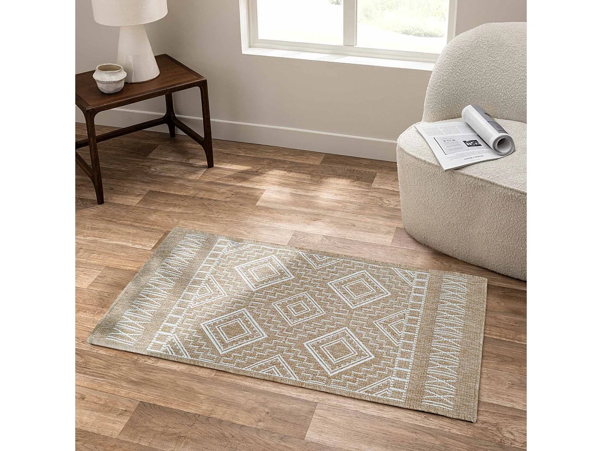 Tapis Tissé Plat "Yucatan" 80x150cm Naturel