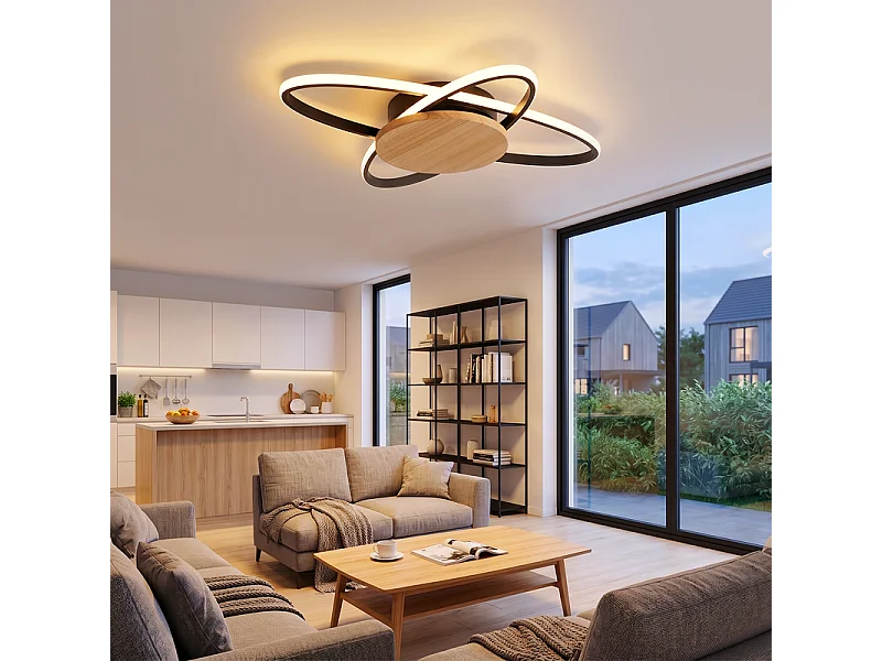 NETTLIFE houten plafondlamp voor woonkamer 2KJC