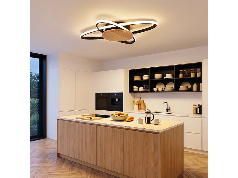 NETTLIFE houten plafondlamp voor woonkamer 2KJC