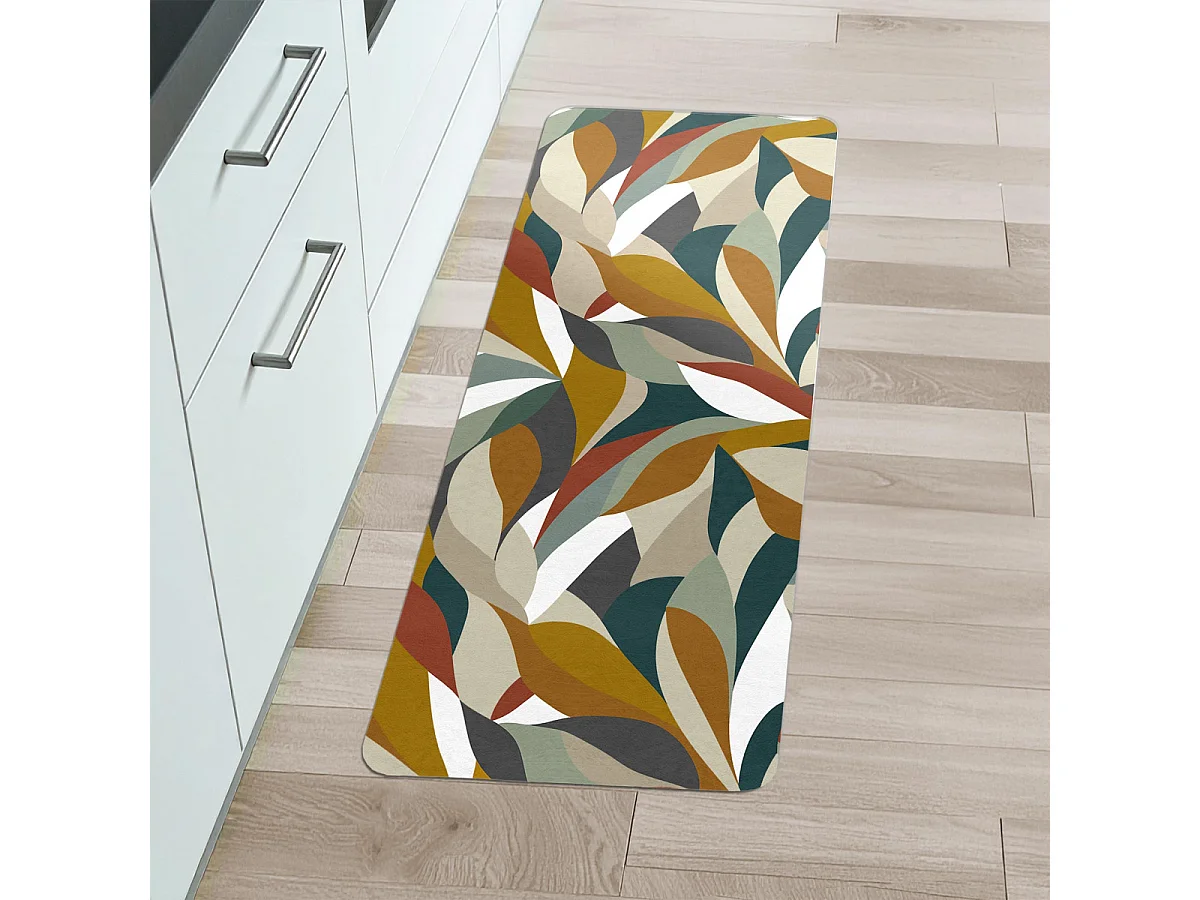 Tapis de Cuisine Mousse "Swan" 45x120cm Jaune