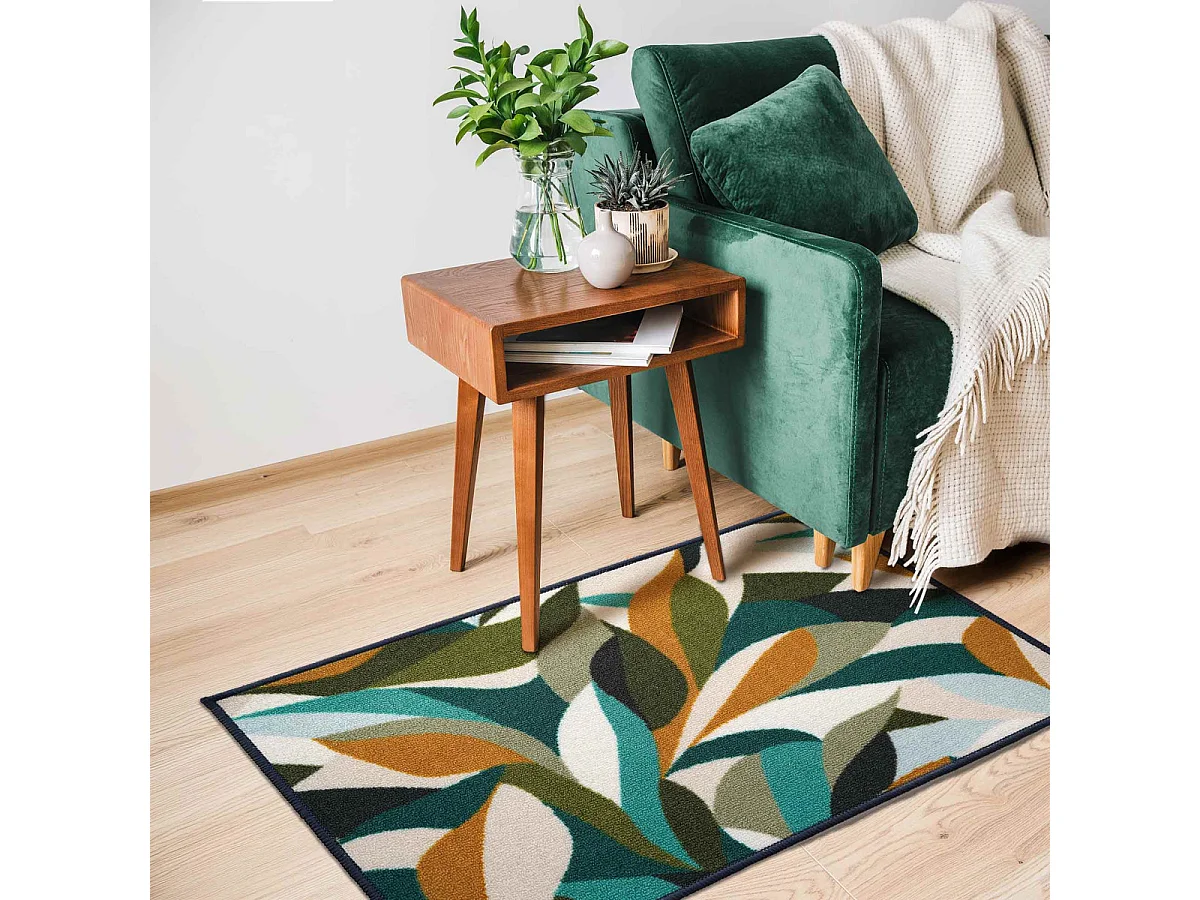 Tapis Déco Imprimé "Swan" 50x80cm Multicolore