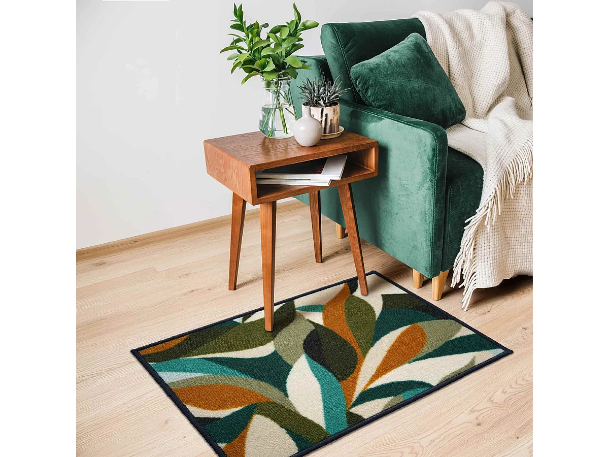 Tapis Déco Imprimé "Swan" 40x60cm Multicolore