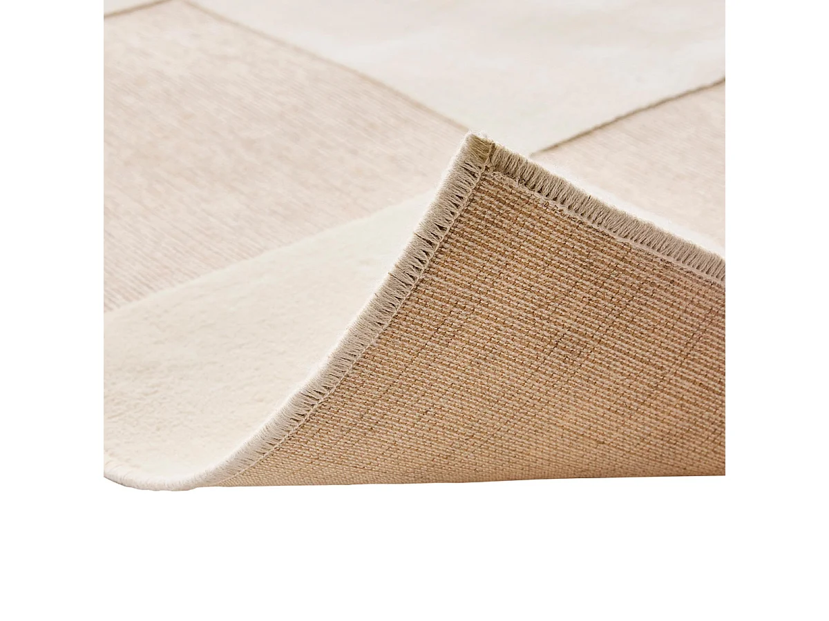 Tapis Damier en Relief "Toledo" 140x200cm Naturel