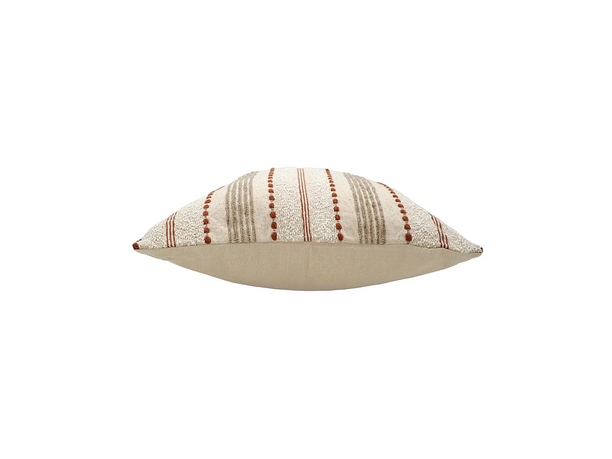 Coussin Déco Tissé "Striga" 45x45cm Naturel