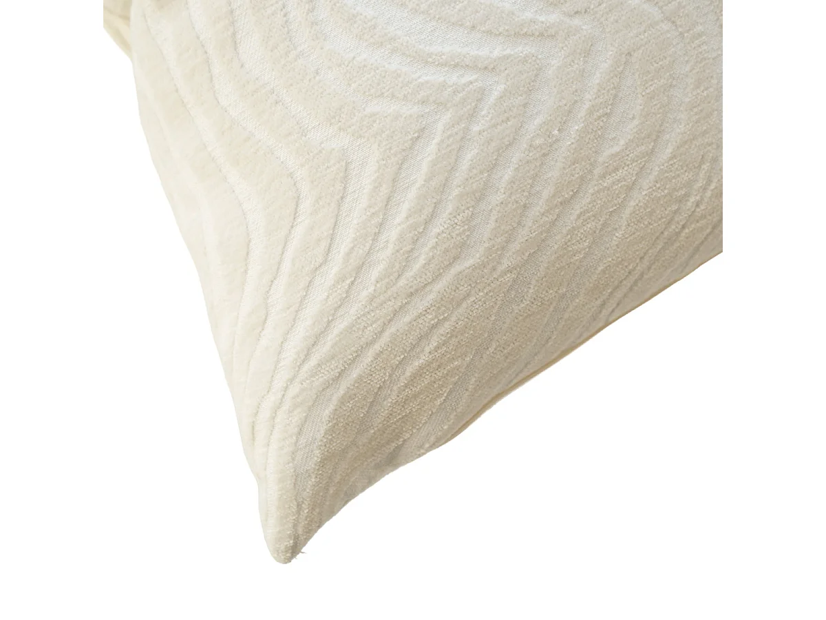 Coussin Déco en Velours "Zebris" 40x40cm Naturel
