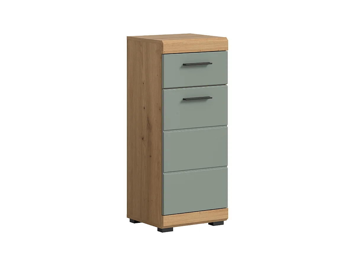 Meuble de rangement salle de bain 1 porte 1 tiroir H88 cm - GIO