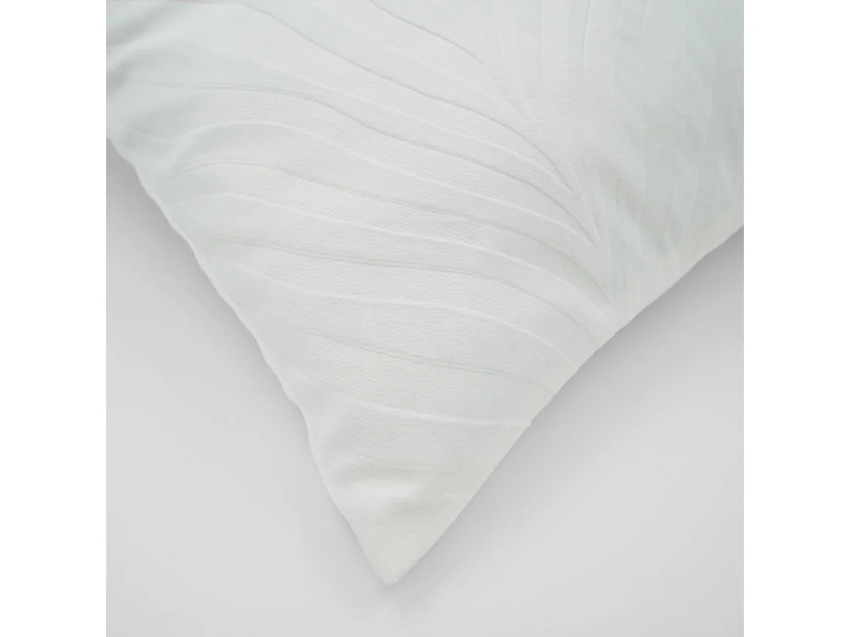 Housse de Coussin en Velours "Zanoa" 40x40cm Ivoire