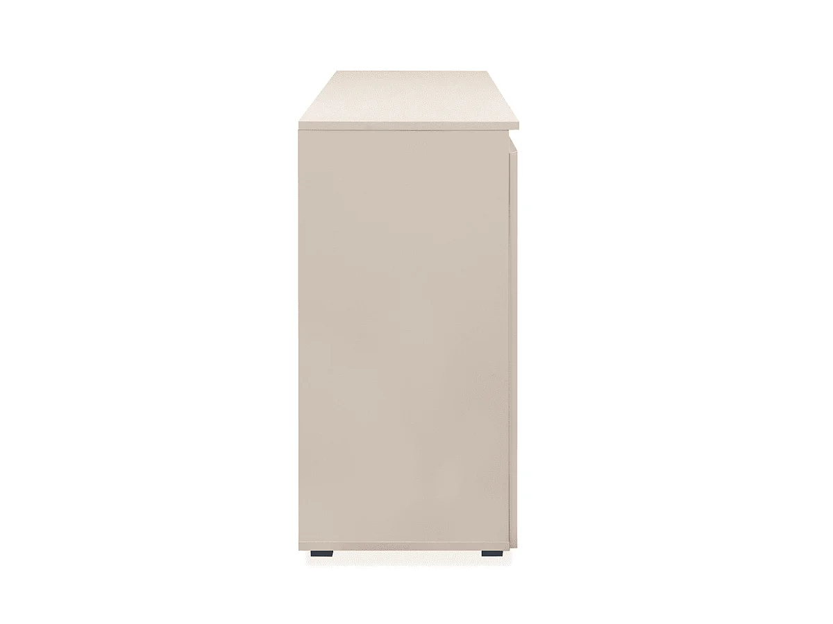Credenza a 2 ante e 3 cassetti, color cashmere L120 cm - ELVA