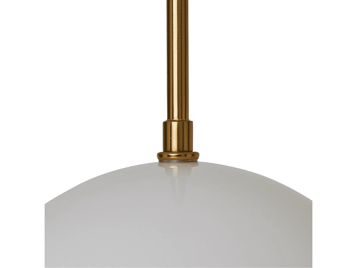 Montmartre Hanglamp - L25 cm Messing Afwerking Witte Glazen Bollen
