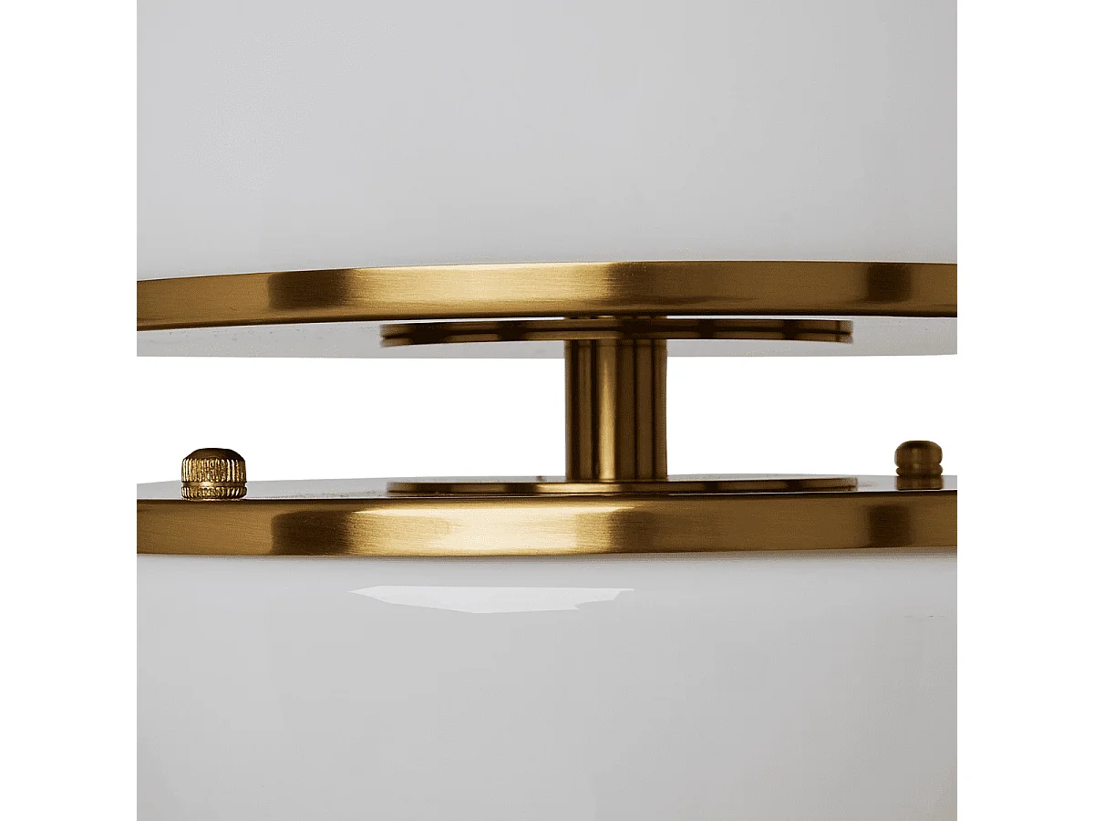 Montmartre Hanglamp - L25 cm Messing Afwerking Witte Glazen Bollen