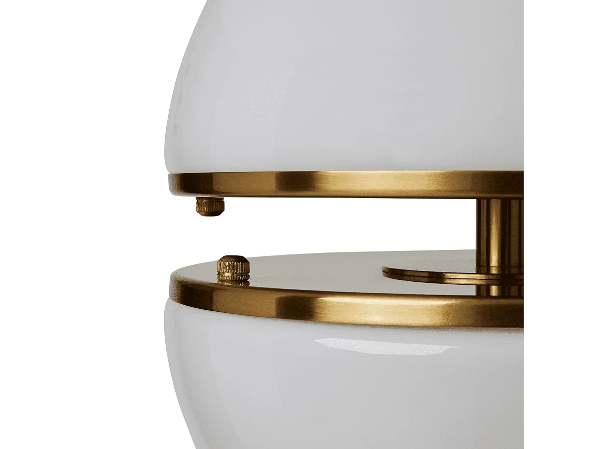Montmartre Hanglamp - L25 cm Messing Afwerking Witte Glazen Bollen