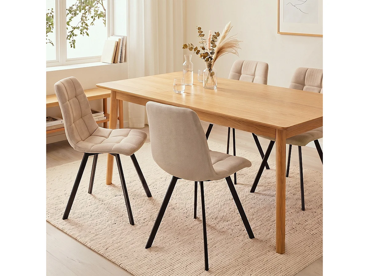 Set van 4 gestoffeerde stoelen - CHILLI