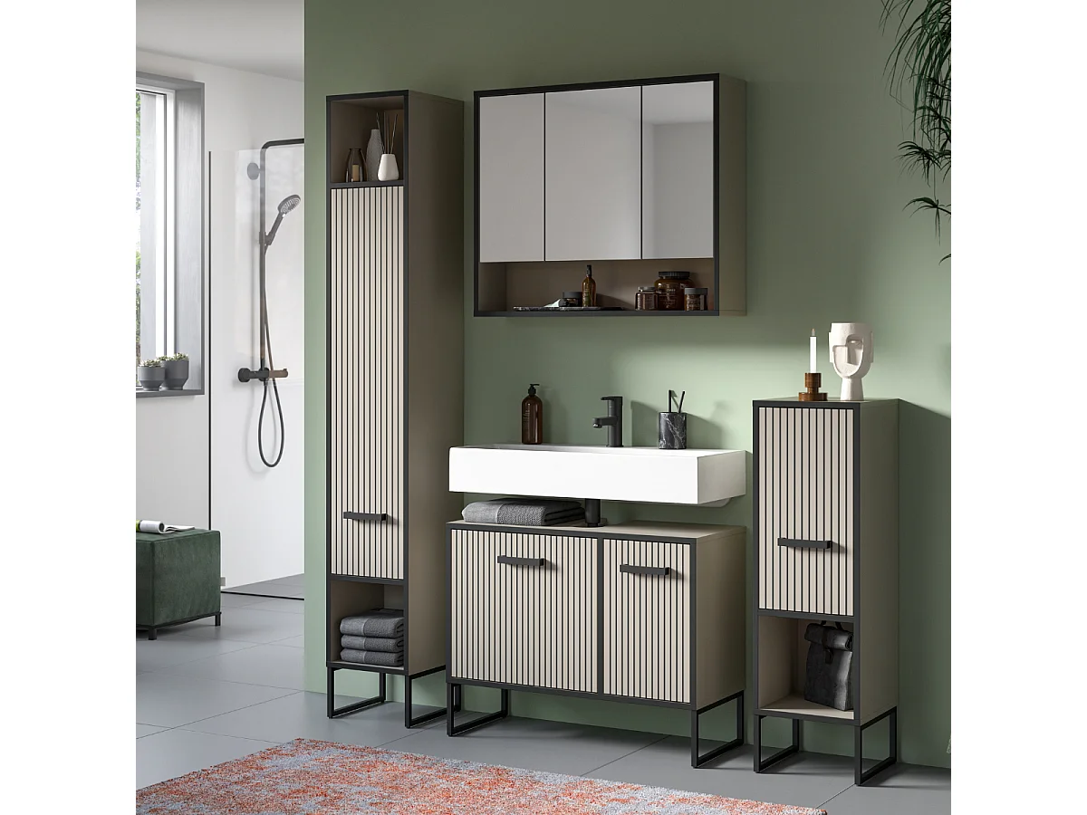 Coluna pequena para casa de banho, 1 porta, 1 nicho A101 cm - AURA