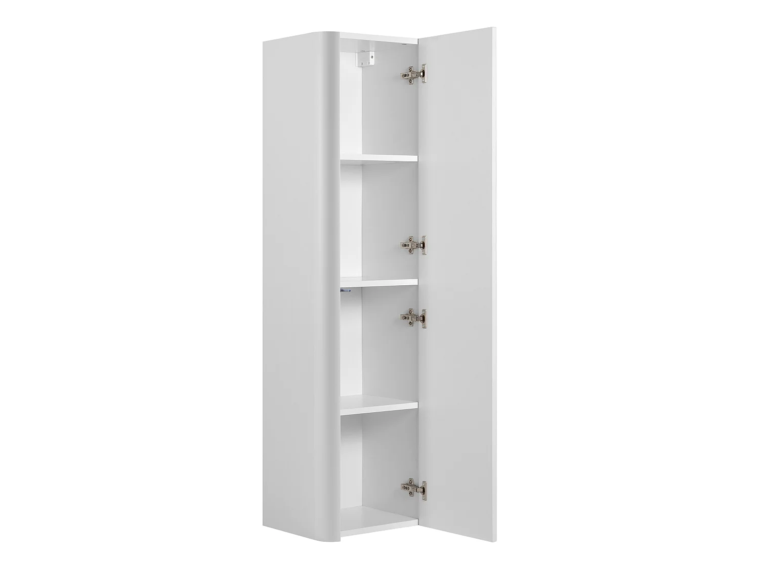 Staande badkamerkast, kolomkast met deur, 4 legplanken, Wit, 35 x 136 x 30 cm