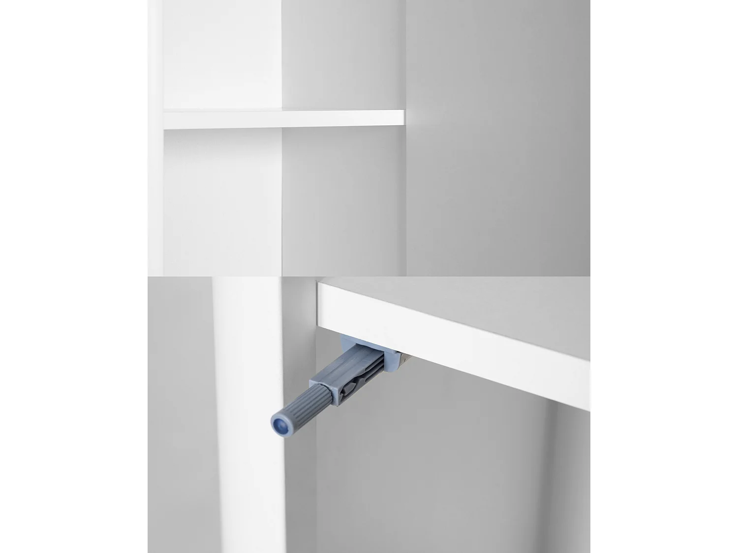 Staande badkamerkast, kolomkast met deur, 4 legplanken, Wit, 35 x 136 x 30 cm