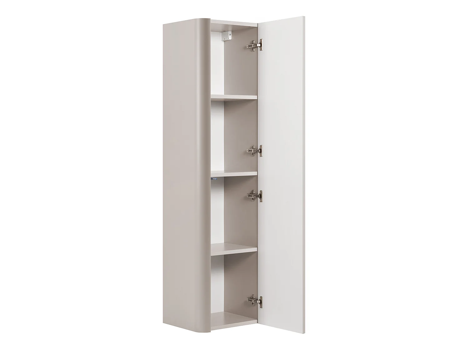 Staande badkamerkast, kolomkast met deur, 4 legplanken, Kasjmier, 35 x 136 x 30 cm