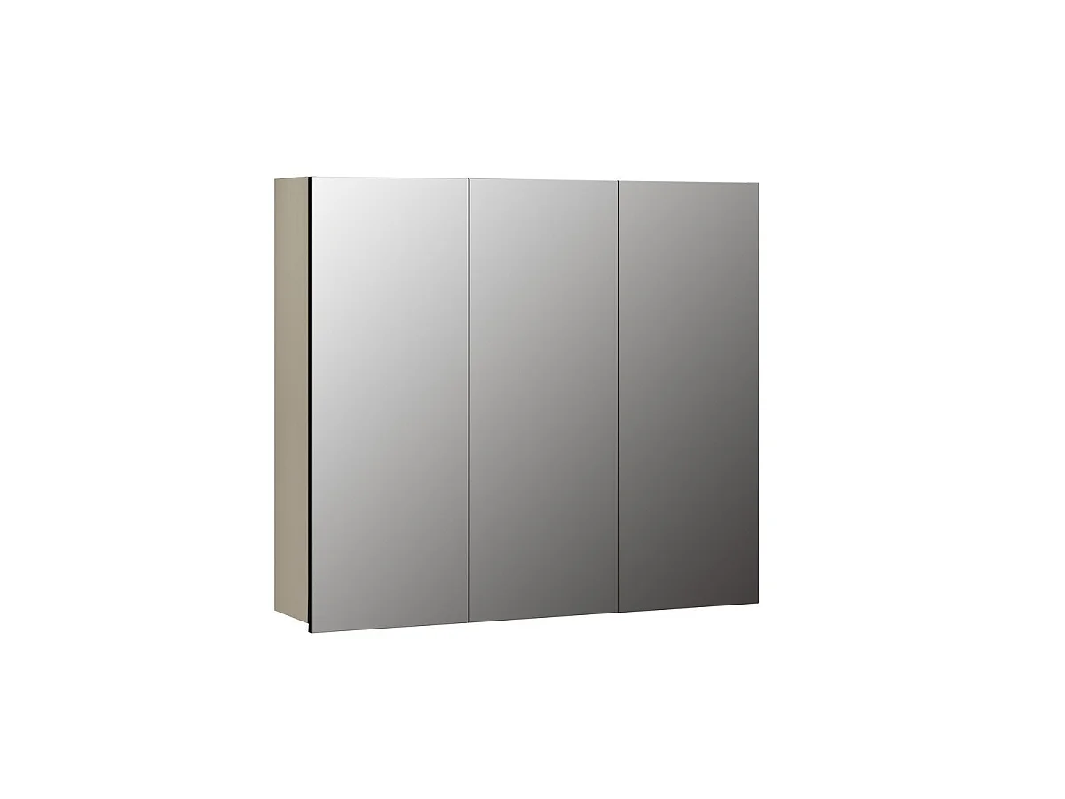 Badkamerkast met spiegel en 3 deuren L90 cm - PUREBLISS