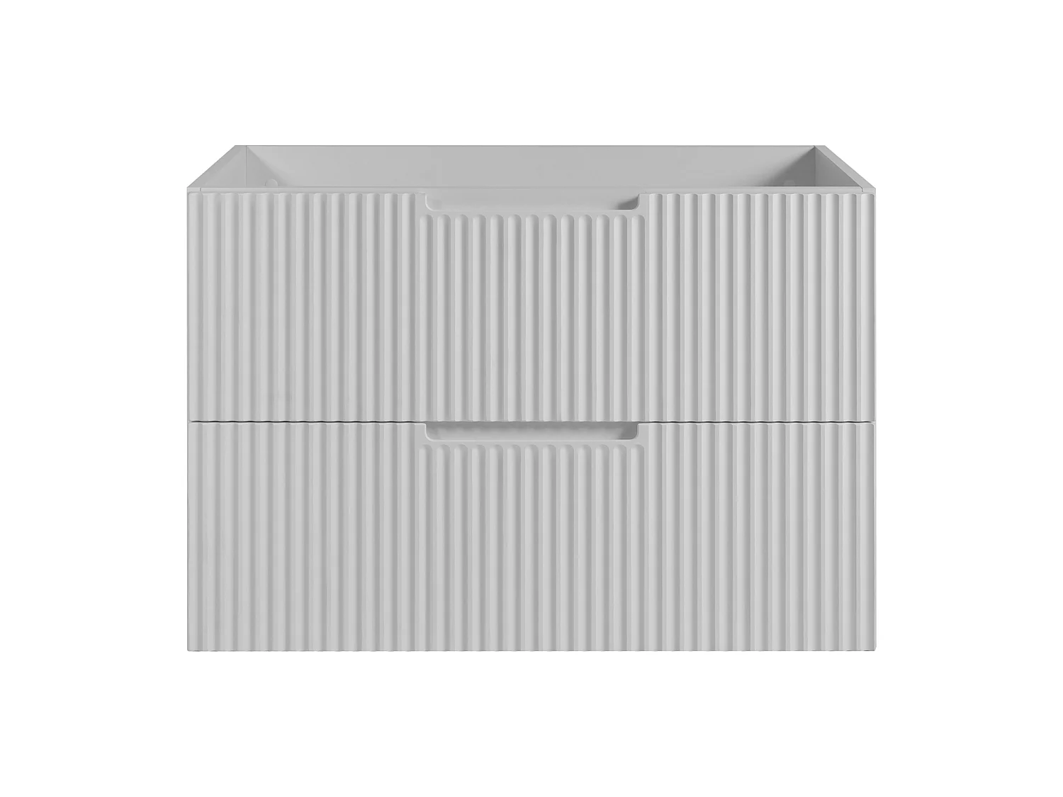 Væghængt badeværelsesskab 80 med skuffer, korpus: hvid + bordplade: lys eg, med greb, 80 x 46 x 58,6 cm