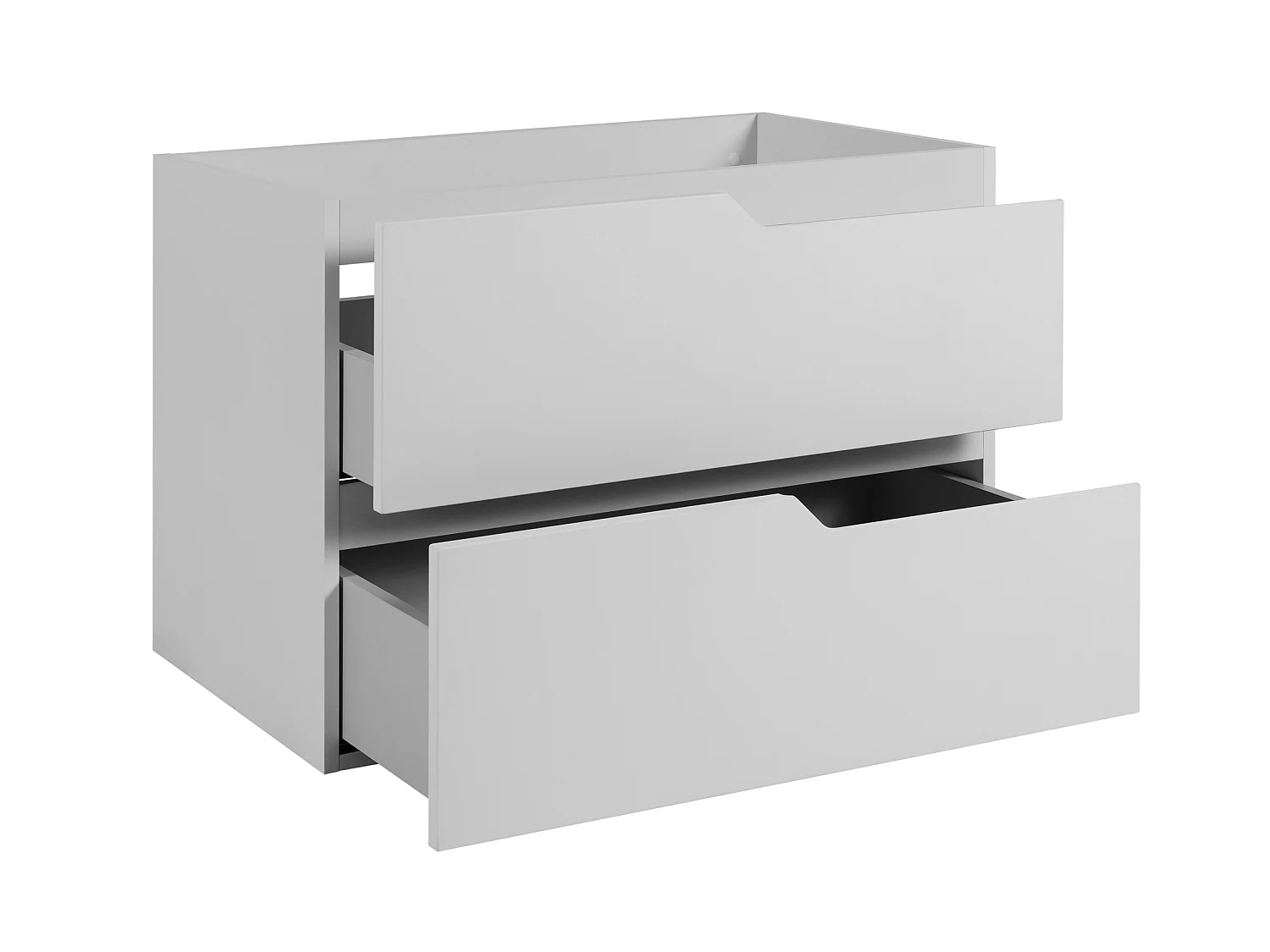 Væghængt badeværelsesskab 80 med skuffer, korpus: hvid + bordplade: lys eg, 80 x 46 x 58,6 cm
