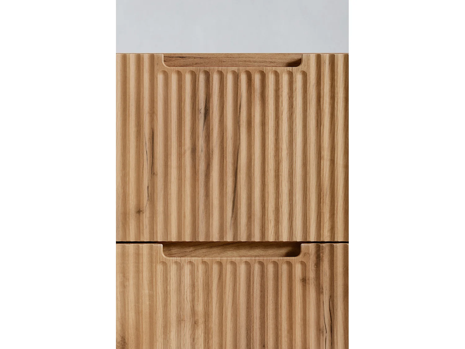 Væghængt badeværelsesskab 60 med skuffer, korpus: craft eg + bordplade: craft eg, med greb, 60 x 46 x 58,6 cm