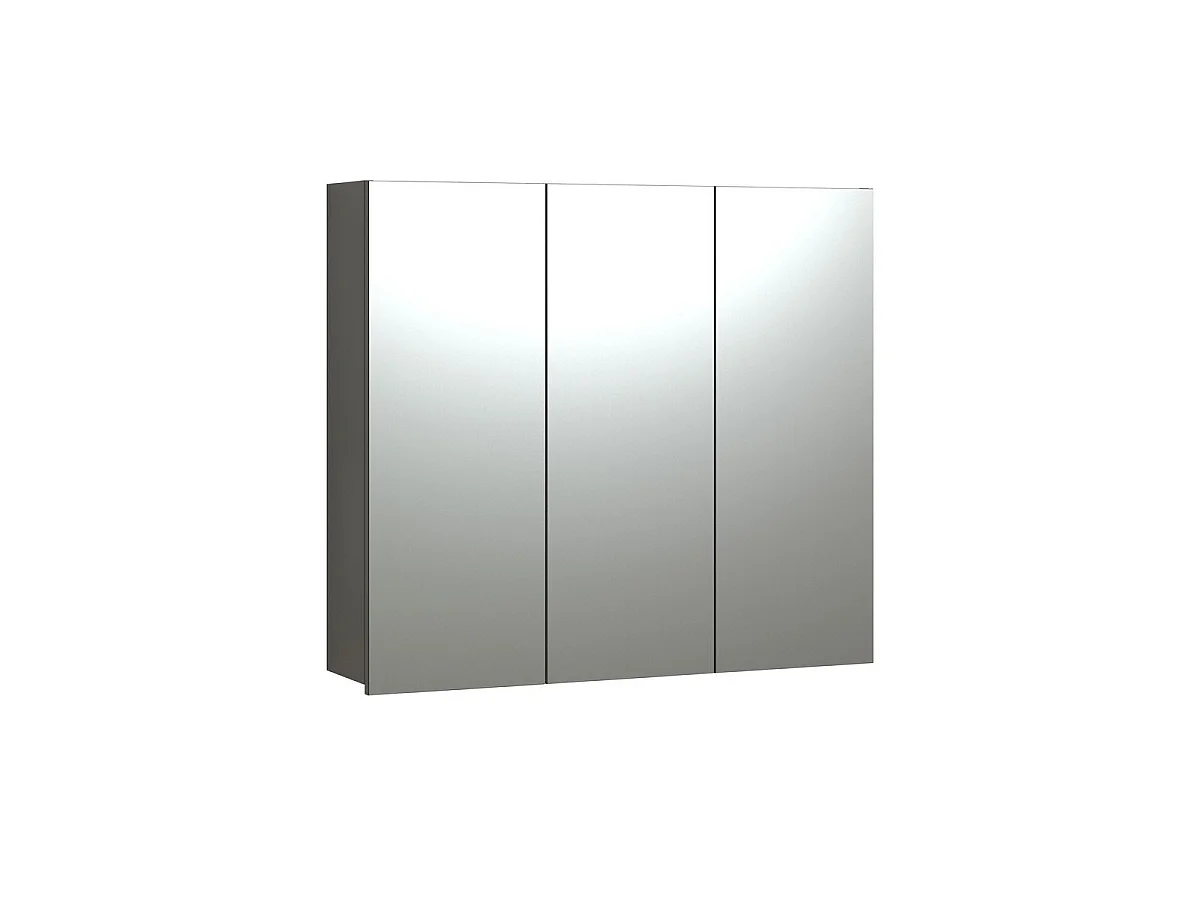 Badkamerkast met spiegel en 3 deuren L90 cm - PUREBLISS