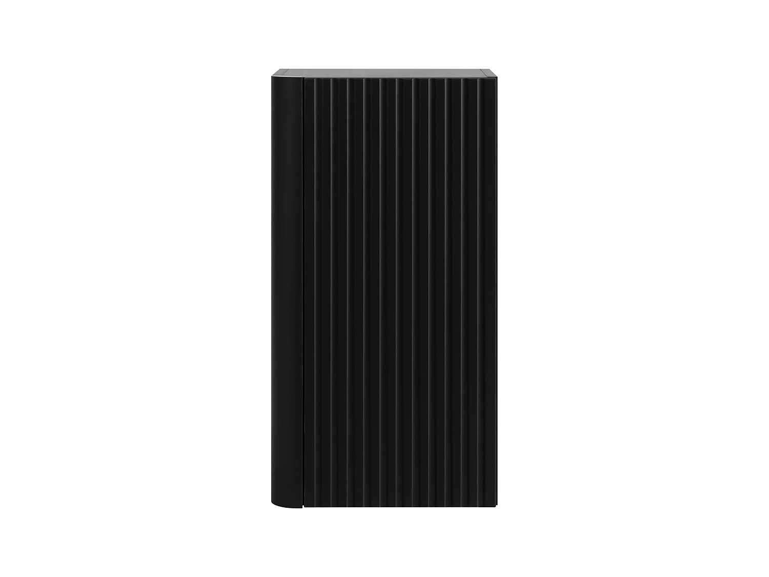 Hangende badkamerkast, halfhoge kolomkast met deur, 3 legplanken, Zwart, 35 x 68 x 30 cm